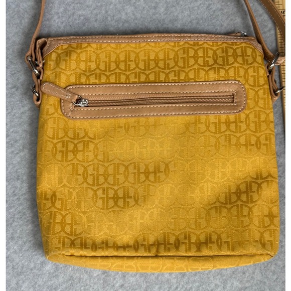 Giani Bernini Crossbody Bag Yellow Monogram Print Pocketbook Purse - Picture 7 of 13